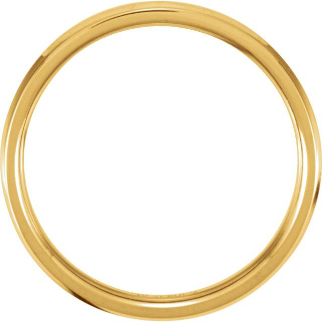 14k Yellow/white 4 Mm Beveled-edge Band Size 10