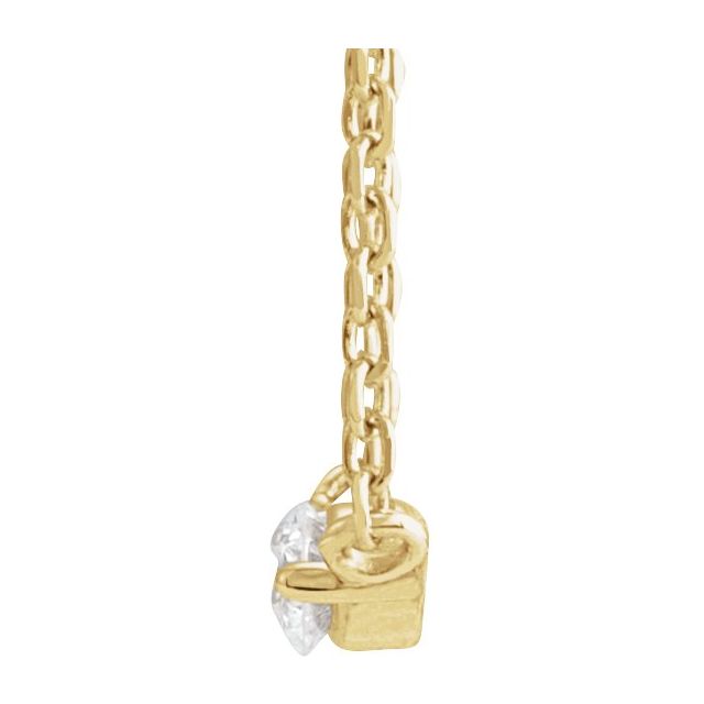 14K Yellow 1/10 CTW Natural Diamond Graduated 16' Necklace