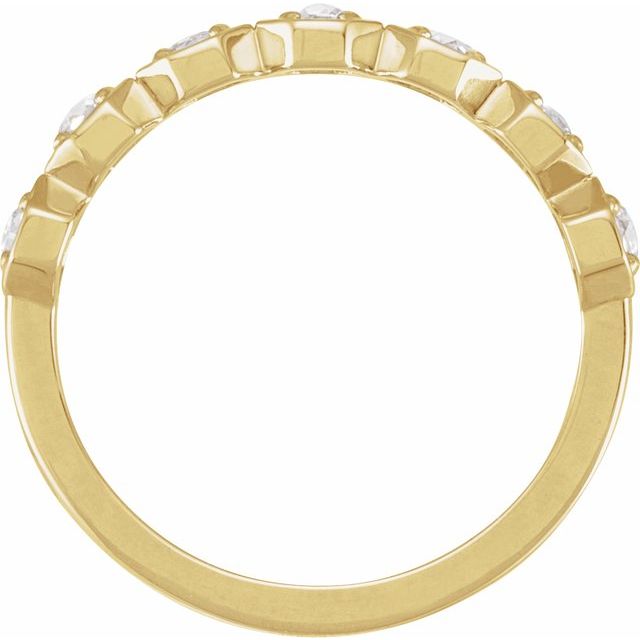14K Yellow 7/8 CTW Natural Rose-Cut Diamond Anniversary Band