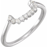 14K White 1/6 CTW Natural Diamond Matching Band
