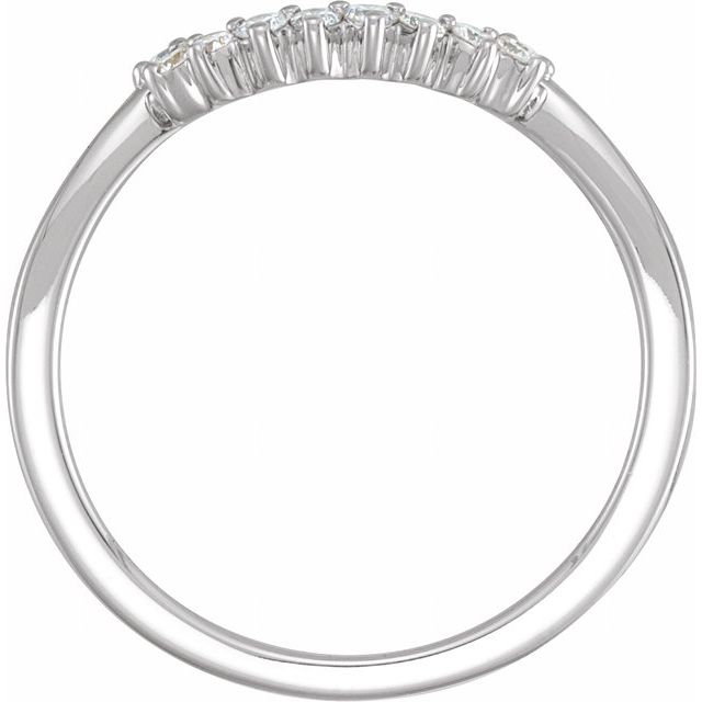 14K White 1/6 CTW Natural Diamond Matching Band