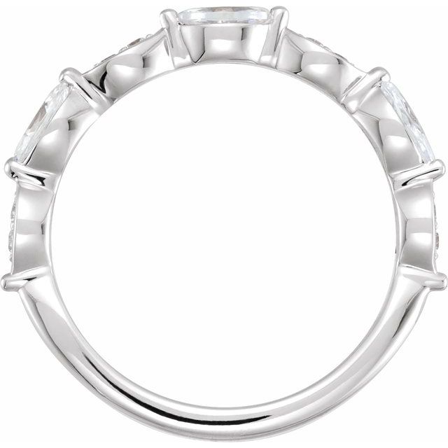 14K White 1/2 CTW Natural Diamond Anniversary Band