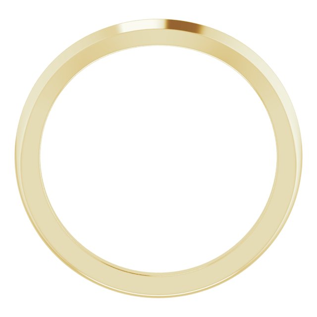 14K Yellow Band for 6x4 mm Emerald Ring