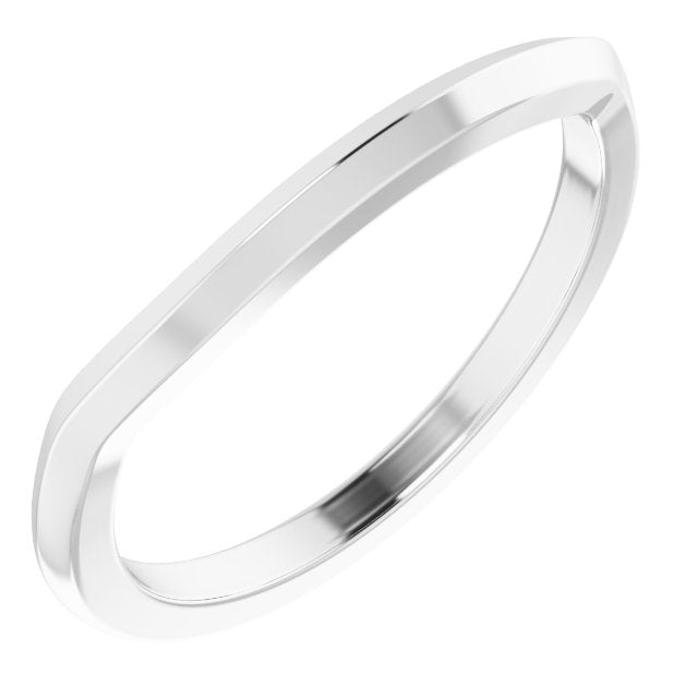 14K White Band for 4.1 mm Round Ring