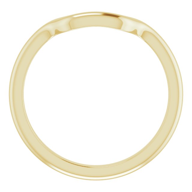 14K Yellow Band for 9x7 mm Emerald Ring