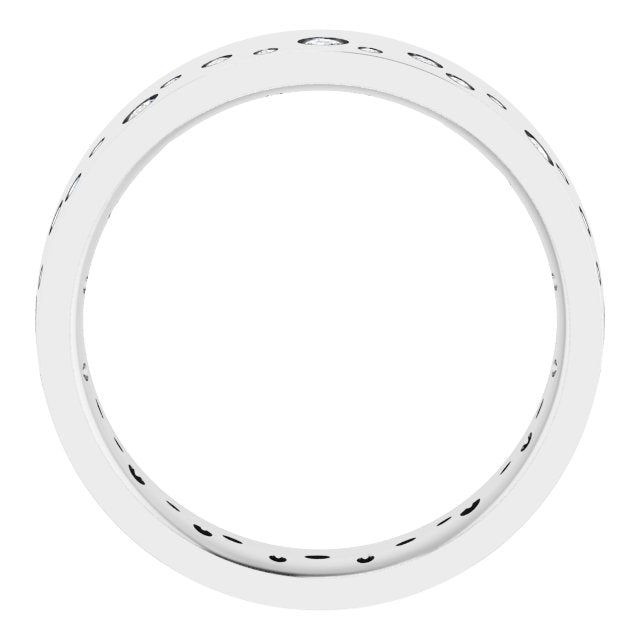 14K White 3/8 CTW Natural Diamond Band Size 8