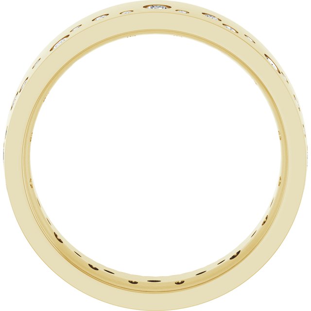 14k Yellow 3/8 Ctw Natural Diamond Band Size 7
