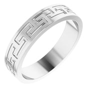 Sterling Silver 5 mm Greek Key Band