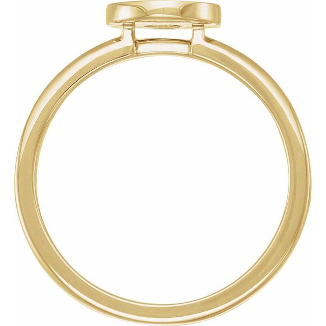 14K Yellow Jesus Ring