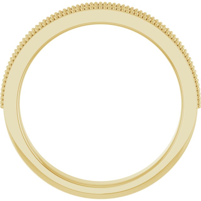 14K Yellow 1/8 CTW Natural Diamond Milgrain Anniversary Band