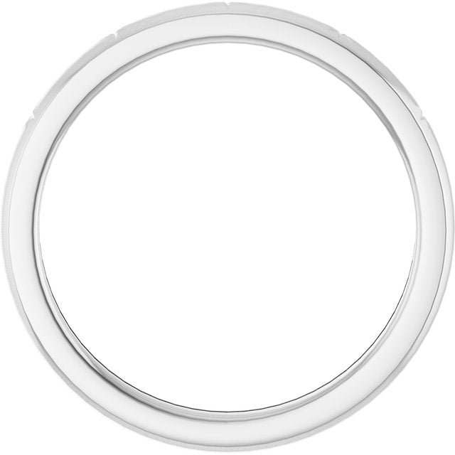 14k White Star Band Size 7