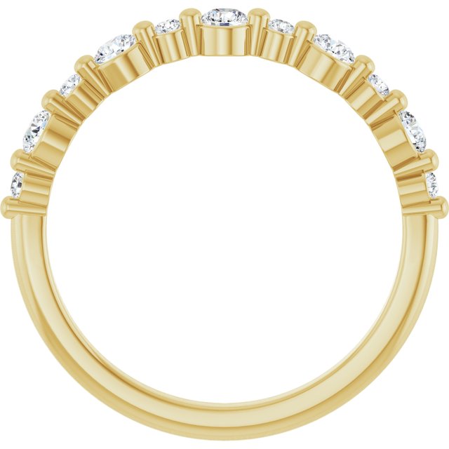 14K Yellow 3/8 CTW Lab-Grown Diamond Anniversary Band