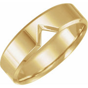 14K Yellow 6 mm Single Notched Comfort-Fit Band Size 8.5