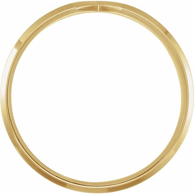 14K Yellow 6 mm Single Notched Comfort-Fit Band Size 11
