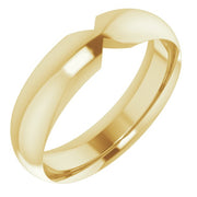 14K Yellow 5 mm Double Notched Band Size 6