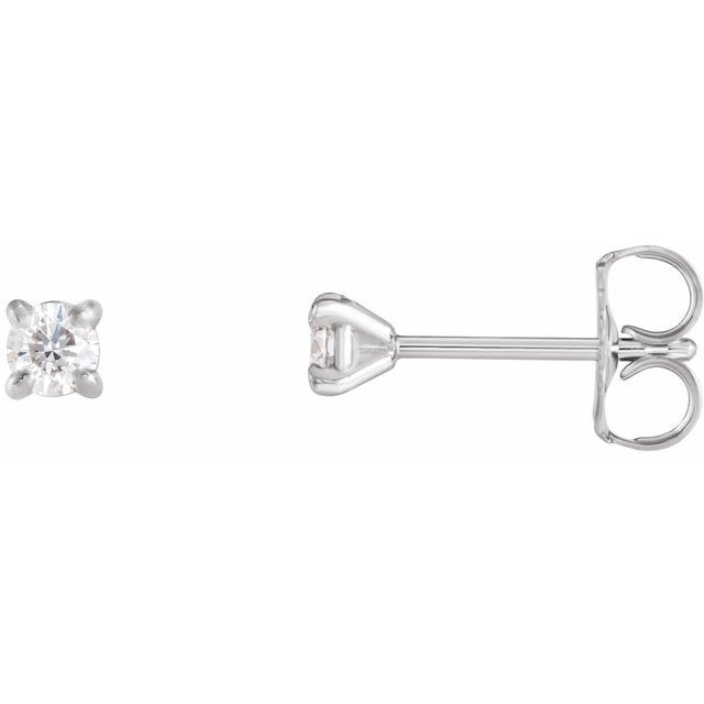 14K White 1/5 CTW Natural Diamond Cocktail-Style Earrings