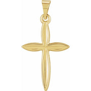 14K Yellow 18x13 mm Cross Pendant