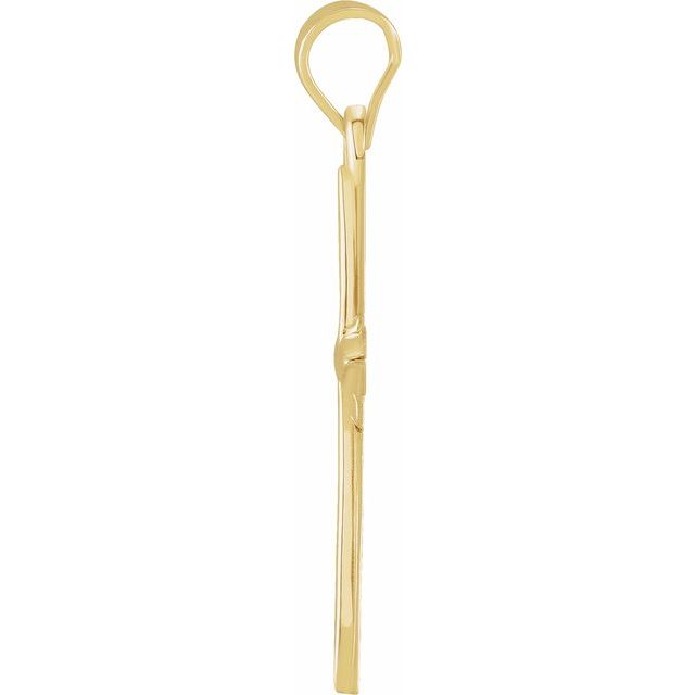 14K Yellow 18x13 mm Cross Pendant