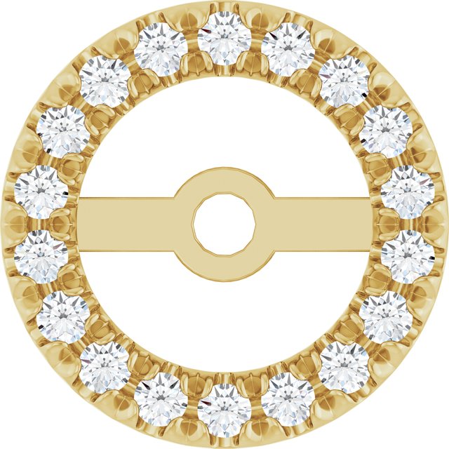 14K Yellow 5.3 mm ID 1/6 CTW Lab-Grown Diamond French-Set Earring Jacket
