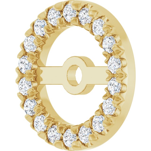 14K Yellow 5.3 mm ID 1/6 CTW Lab-Grown Diamond French-Set Earring Jacket