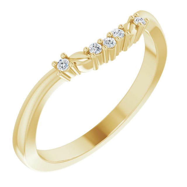 14K Yellow .04 CTW Natural Diamond Matching Band