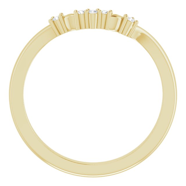 14K Yellow .04 CTW Natural Diamond Matching Band