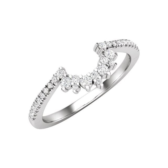14K White 1/5 CTW Natural Diamond Matching Band