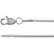 Sterling Silver 1 mm Snake 16' Chain