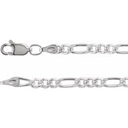 Sterling Silver 3.5 Mm Figaro 24' Chain
