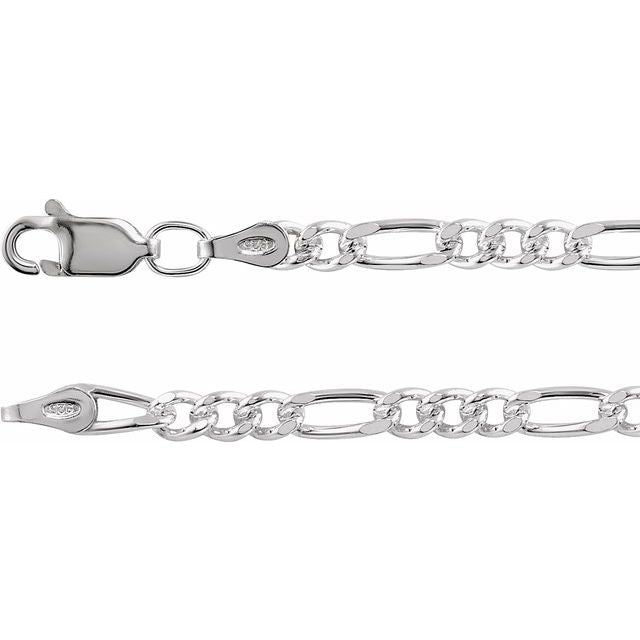 Sterling Silver 3.5 Mm Figaro 24' Chain