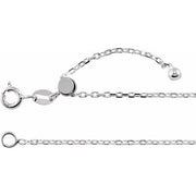 Sterling Silver .95 mm Adjustable Cable 16-22' Chain