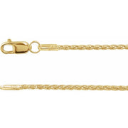 14K Yellow 1.25 mm Wheat 24' Chain