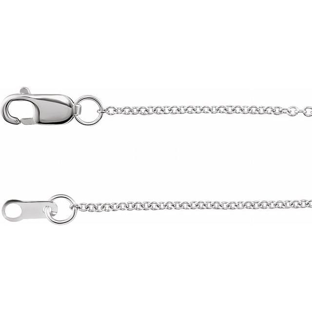Sterling Silver 1 Mm Cable 24' Chain