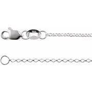Sterling Silver 1.3 Mm Rolo 24' Chain