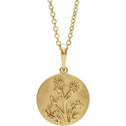 14K Yellow Floral 16-18' Necklace