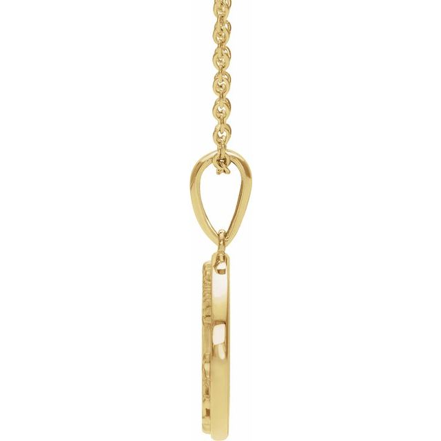 14K Yellow Floral 16-18' Necklace
