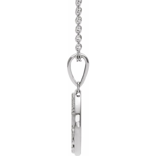 Sterling Silver Floral 16-18' Necklace