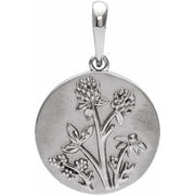 Sterling Silver Floral Pendant