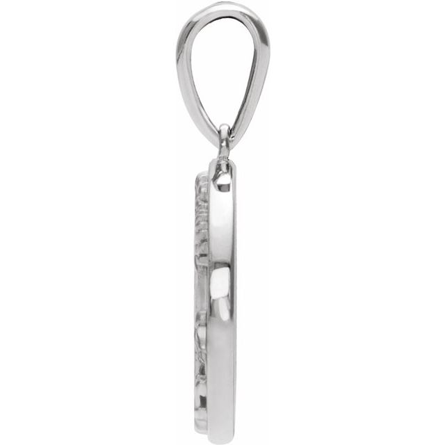Sterling Silver Floral Pendant