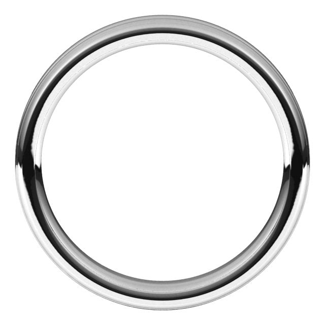 Sterling Silver 4 mm Grooved Beveled-Edge Band Size 9.5