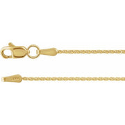 14K Yellow 1.05 mm Diamond-Cut Wheat 20' Chain