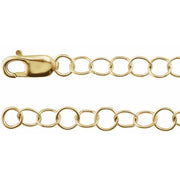 14K Yellow 3.5 mm Round Cable 18' Chain