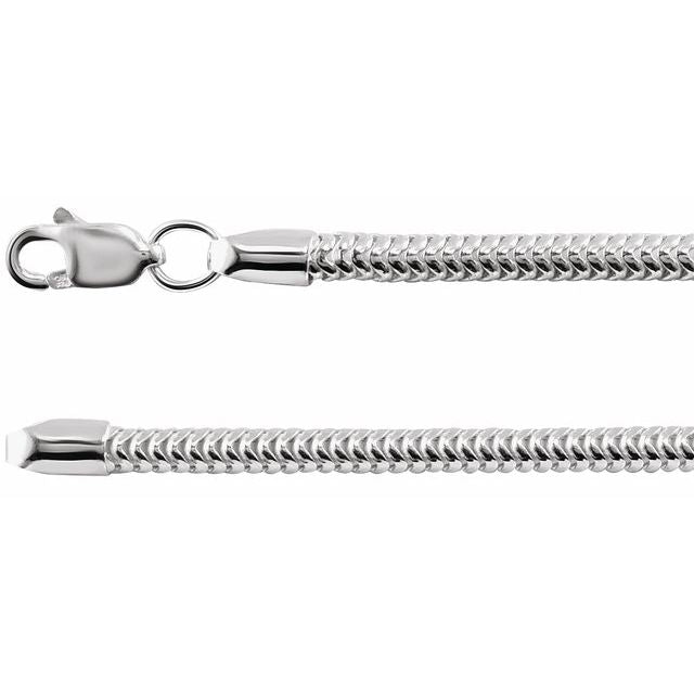 Sterling Silver 2.5 mm Snake 16' Chain