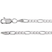Sterling Silver 2.5 mm Figaro 20' Chain