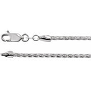 Sterling Silver Diamond-cut Wheat 24' Chain