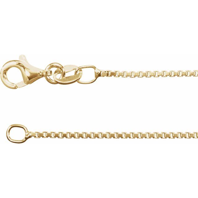 18k Yellow Vermeil Diamond-cut Box 18' Chain