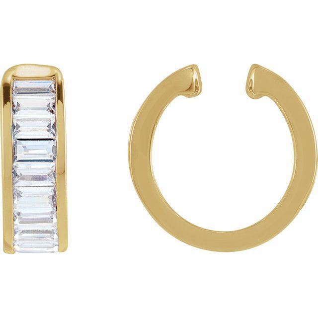 14k Yellow 3/4 Ctw Lab-grown Diamond Ear Cuff