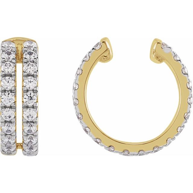 14K Yellow 1/2 CTW Lab-Grown Diamond Ear Cuff