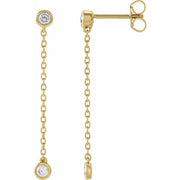 14K Yellow 1/4 CTW Lab-Grown Diamond Chain Earrings