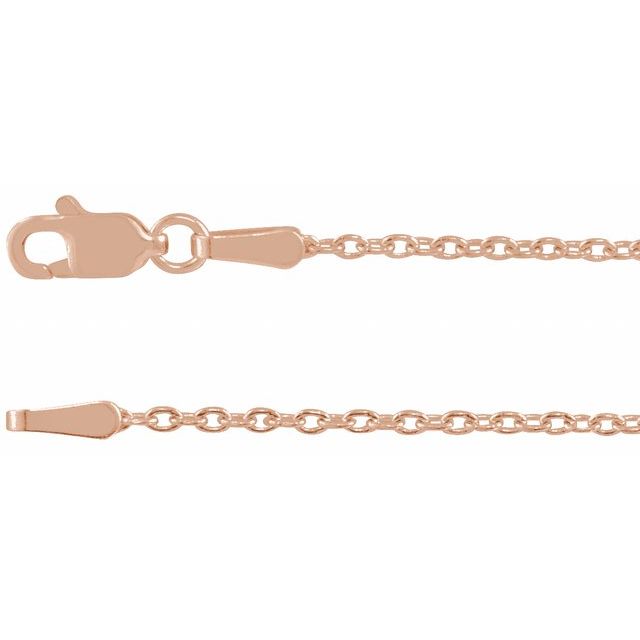 14K Rose 1.4 mm Cable 20' Chain